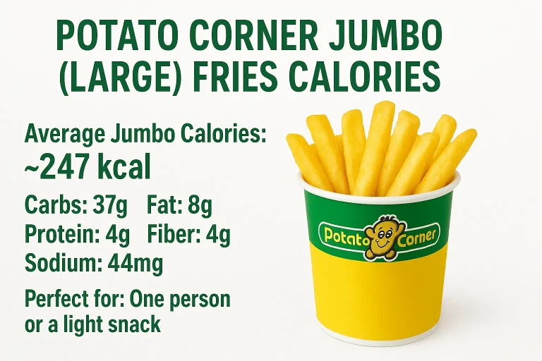 Potato Corner Jumbo (large) Fries Calories