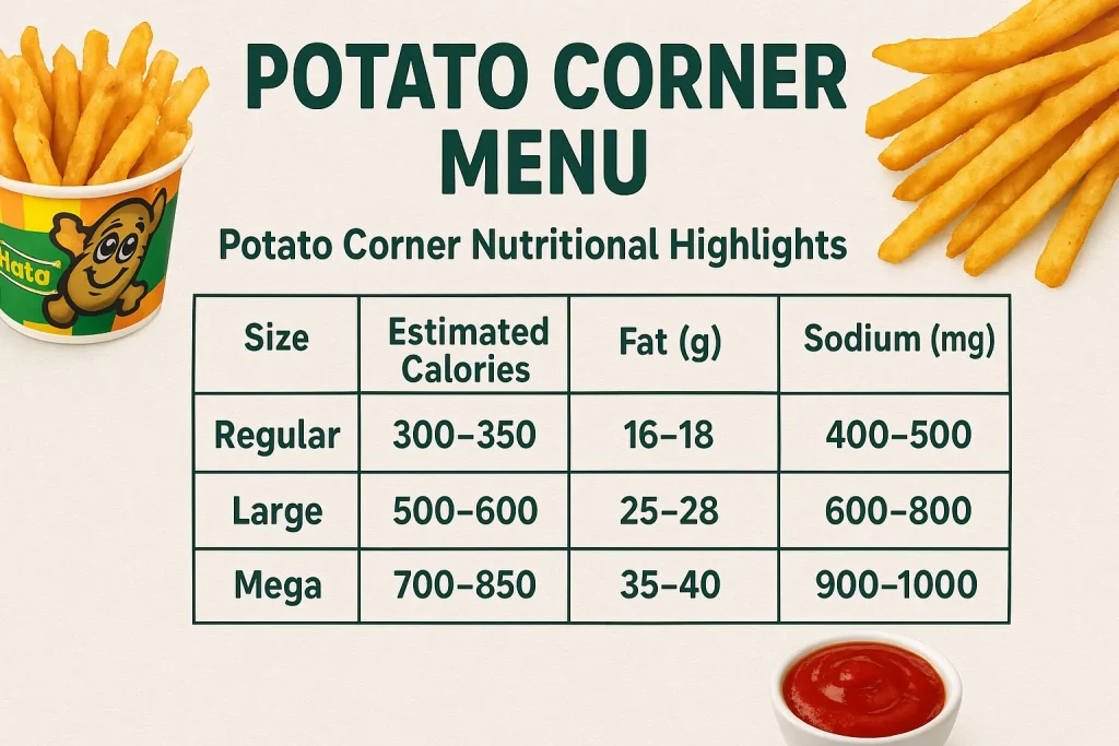 Healthy Potato Corner Menu Prices