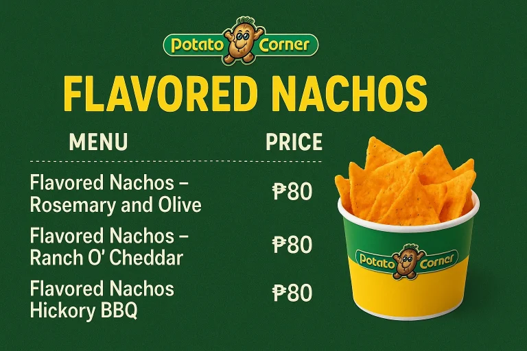 Potato Corner Flavored Nachos Menu