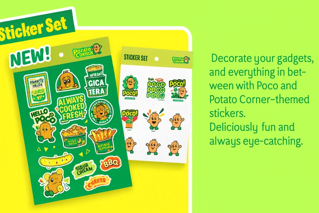 Potato Corner New Sticker set