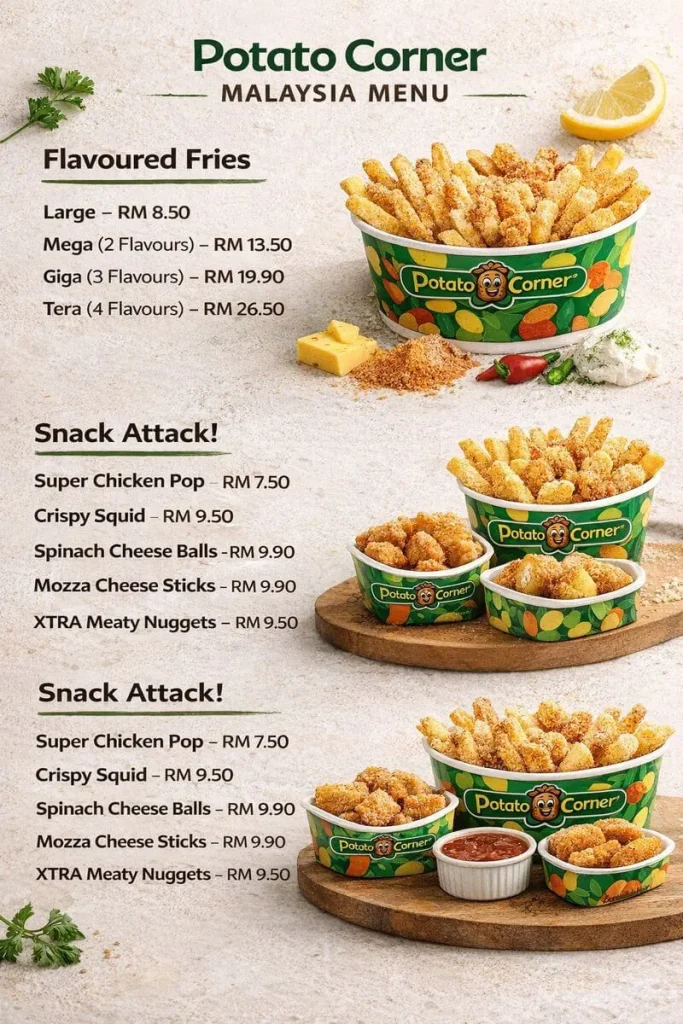 Potato Corner Menu Price Malaysia