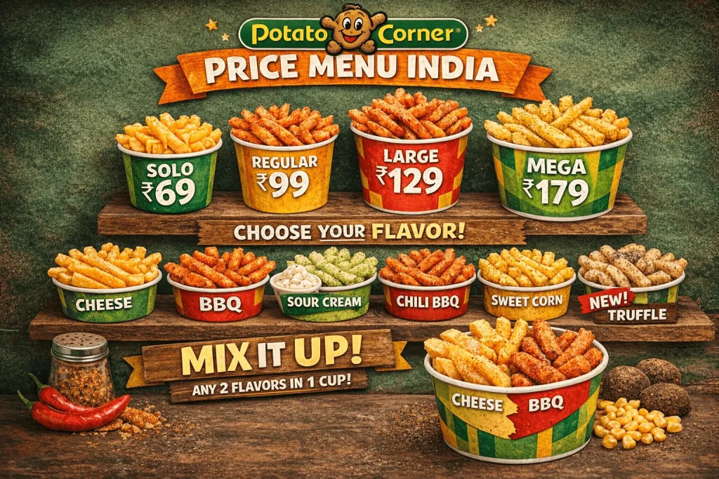 Potato Corner Price Menu India