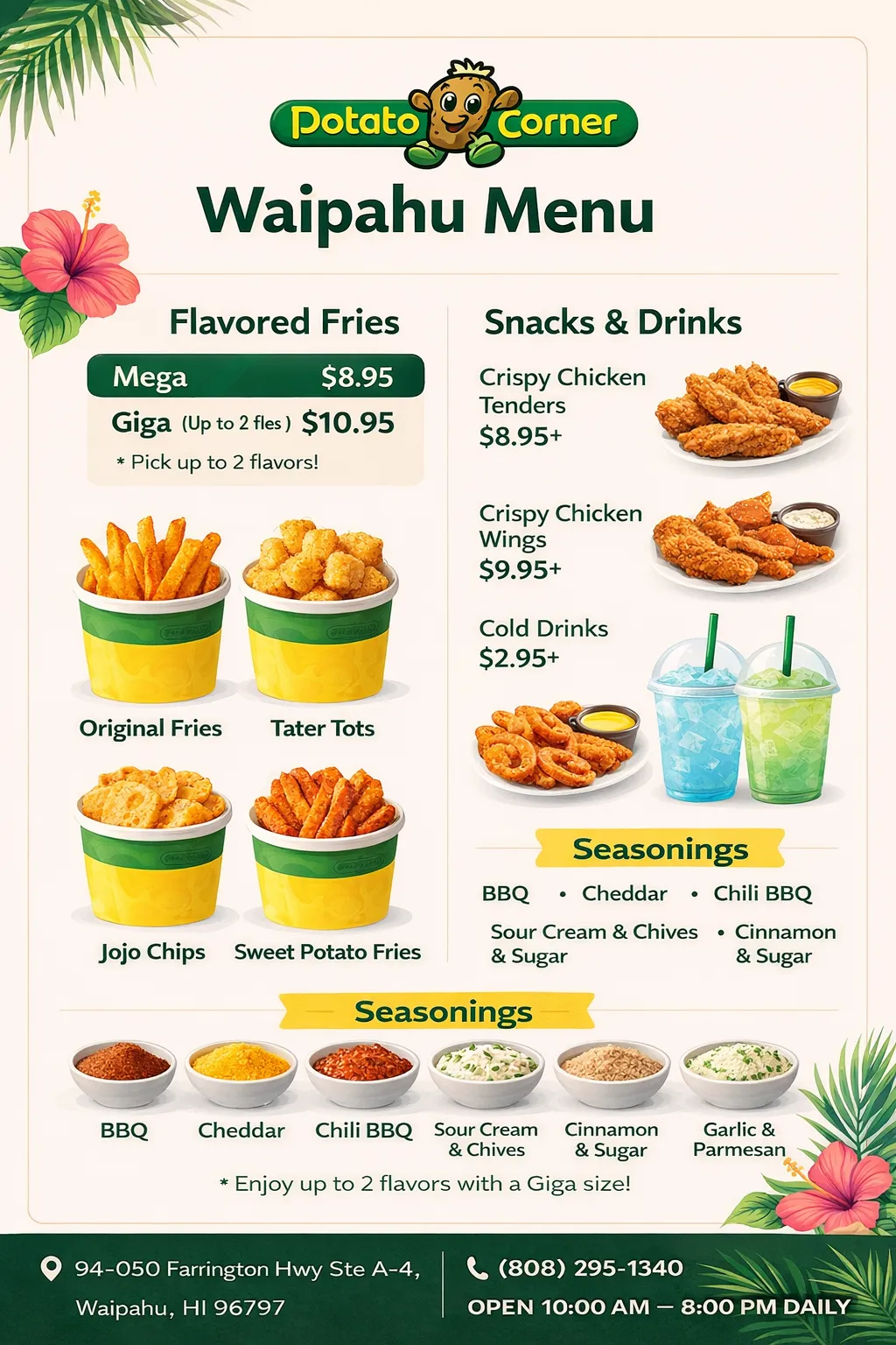 Potato Corner Waipahu Menu & Prices (Hawaii)