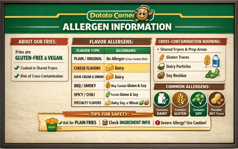 Potato Corner Allergen Menu
