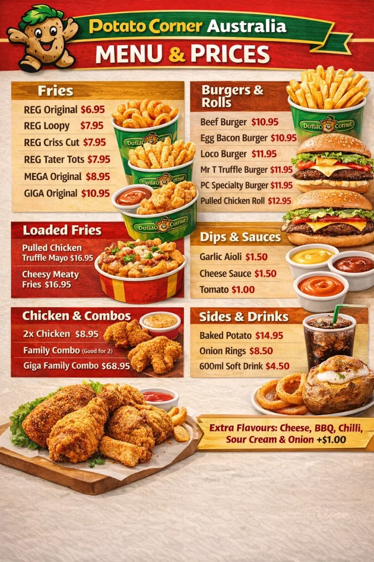 Potato Corner Menu Price Australia