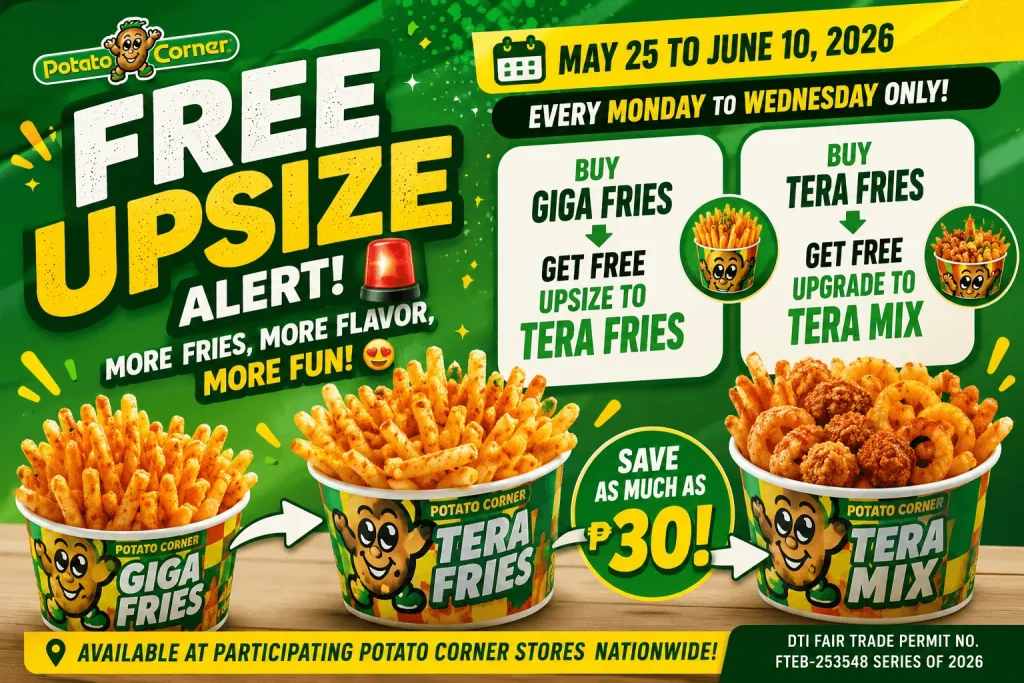 Potato Corner FREE Upsize Promo